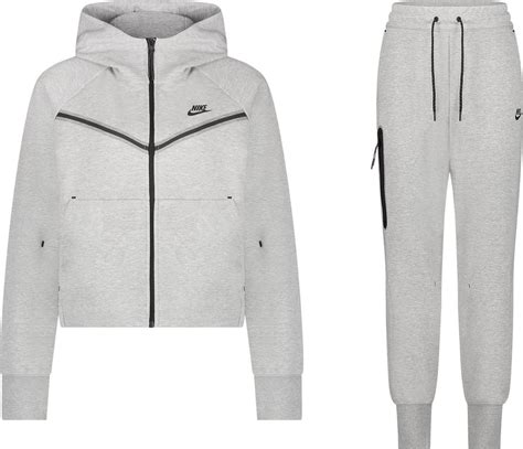 nike tech pak dames grijs|nike grey trainingspak.